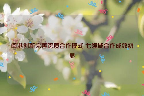 闽港创新完善跨境合作模式 七领域合作成效初显