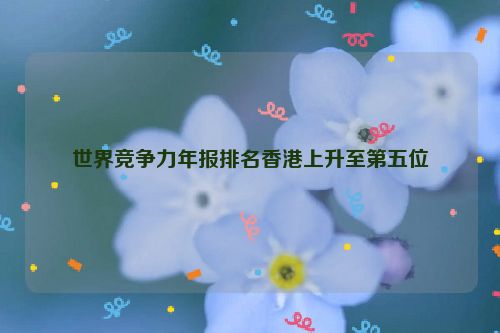世界竞争力年报排名香港上升至第五位