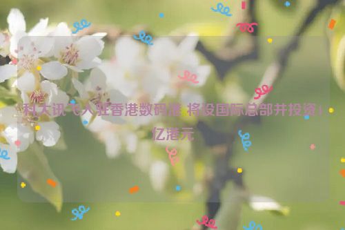 科大讯飞入驻香港数码港 将设国际总部并投资4亿港元