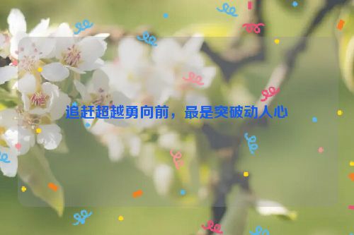 追赶超越勇向前，最是突破动人心