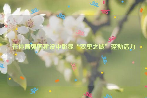 在体育强国建设中彰显“双奥之城”蓬勃活力