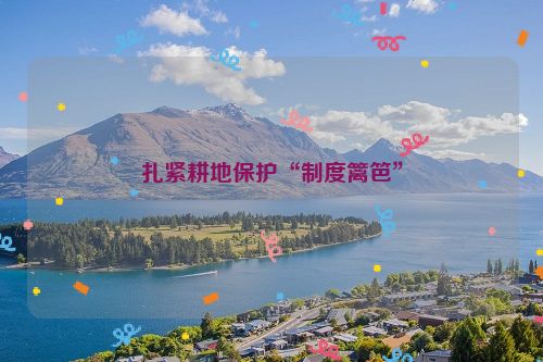 扎紧耕地保护“制度篱笆”