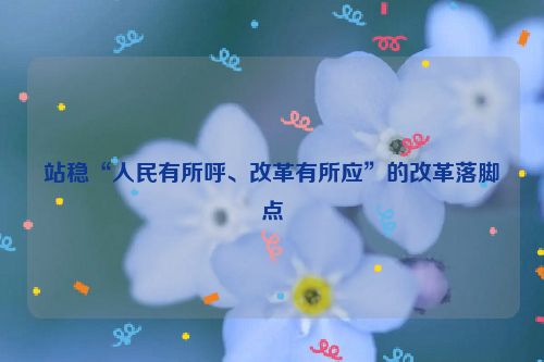 站稳“人民有所呼、改革有所应”的改革落脚点