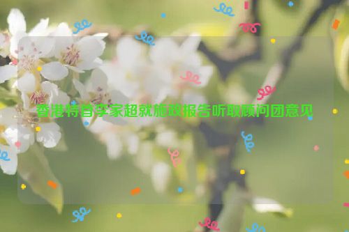 香港特首李家超就施政报告听取顾问团意见