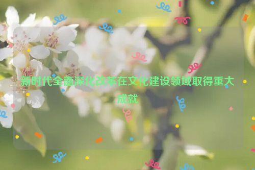 新时代全面深化改革在文化建设领域取得重大成就