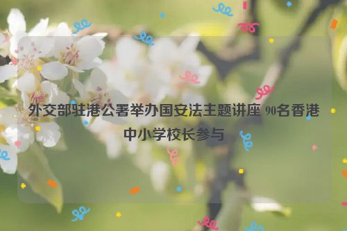 外交部驻港公署举办国安法主题讲座 90名香港中小学校长参与