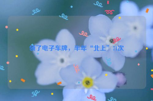 领了电子车牌，半年“北上”71次
