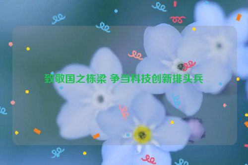 致敬国之栋梁 争当科技创新排头兵