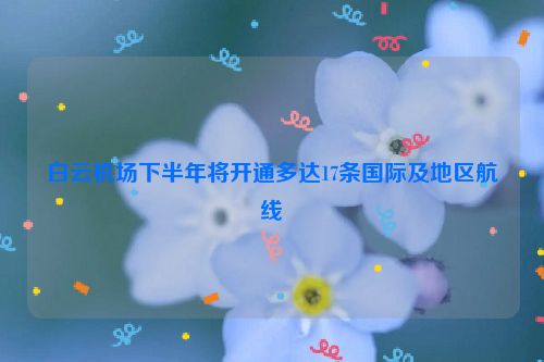 白云机场下半年将开通多达17条国际及地区航线