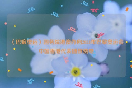 （巴黎奥运）国务院港澳办向2024年巴黎奥运会中国香港代表团致贺电