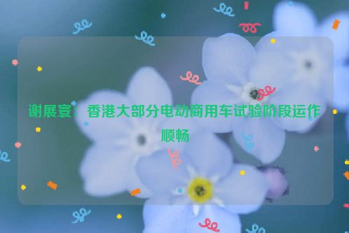 谢展寰：香港大部分电动商用车试验阶段运作顺畅