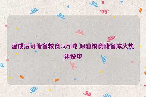 建成后可储备粮食75万吨 深汕粮食储备库火热建设中