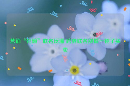 营销“犯懒”联名泛滥 跨界联名别做一锤子买卖