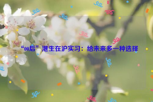 “00后”港生在沪实习：给未来多一种选择