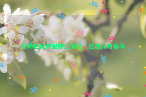 厨师在菜肴里掺止泻药，这是谋财害命