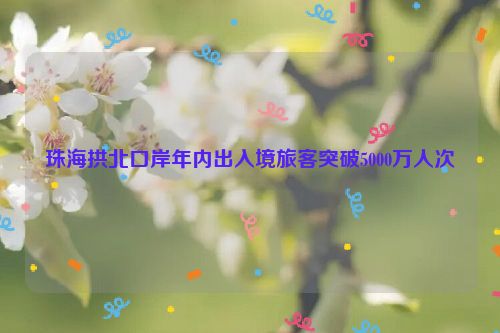 珠海拱北口岸年内出入境旅客突破5000万人次